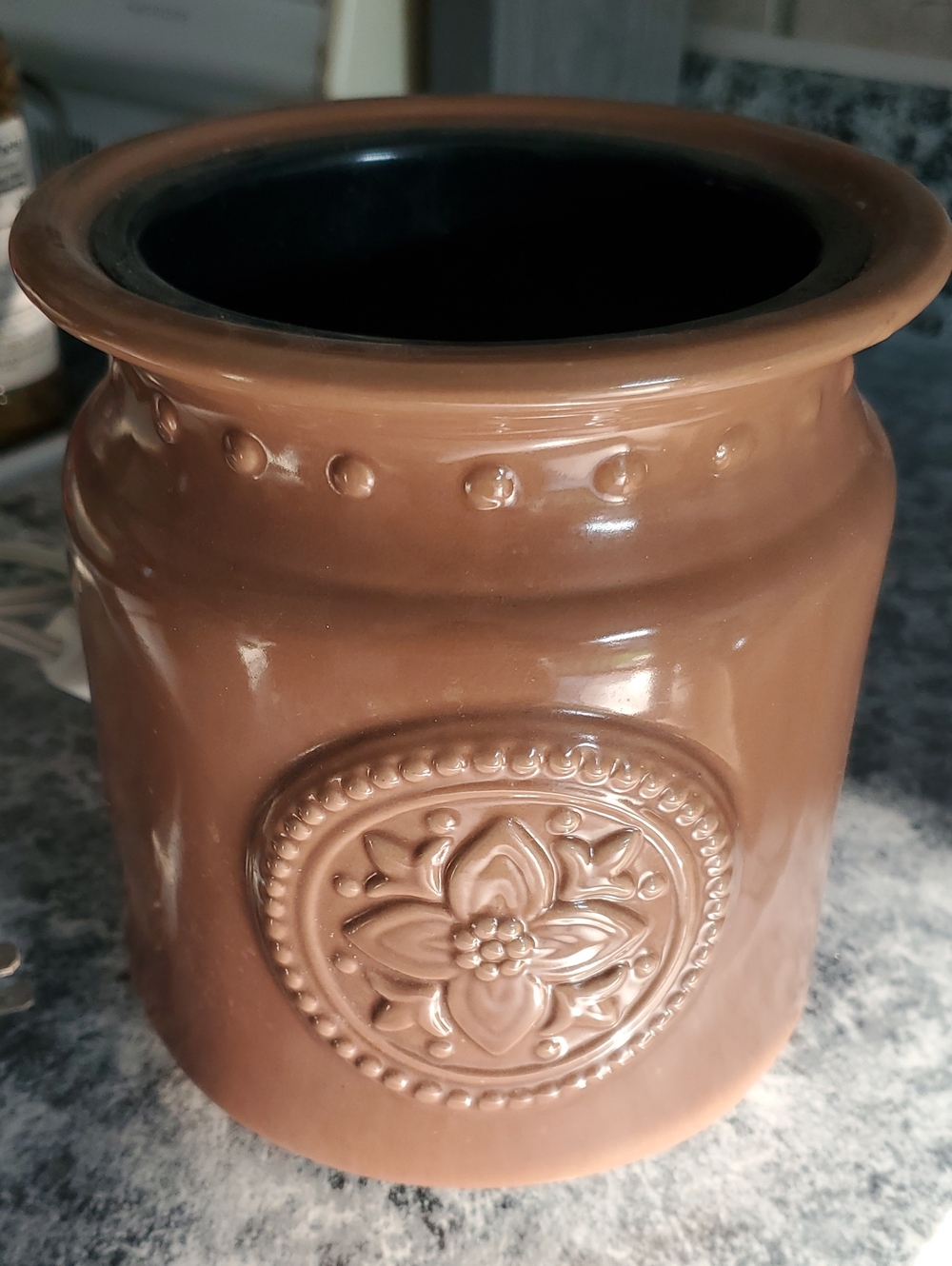 Brown Ceramic Decorative Candle Warmer Holder - Unbranded